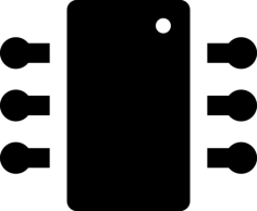 Integrated Circuit Contour Svg Vector, Free Vectors File